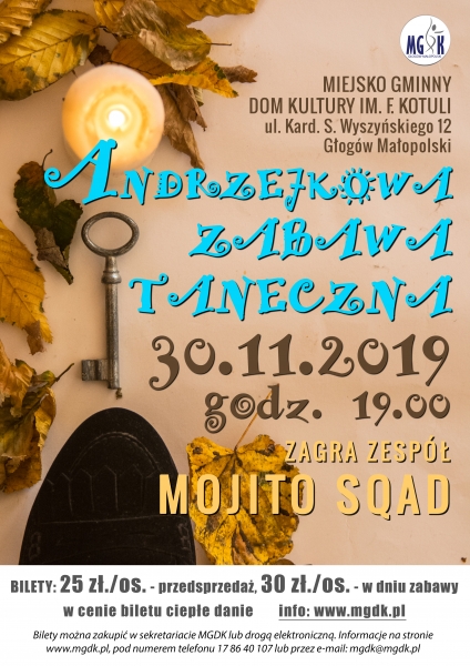 Zabawa Andrzejkowa 2019 plakat